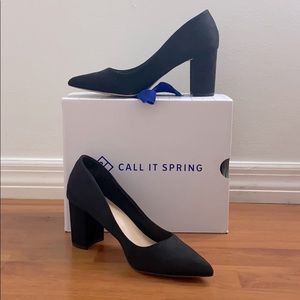 Black Suede Block Heels